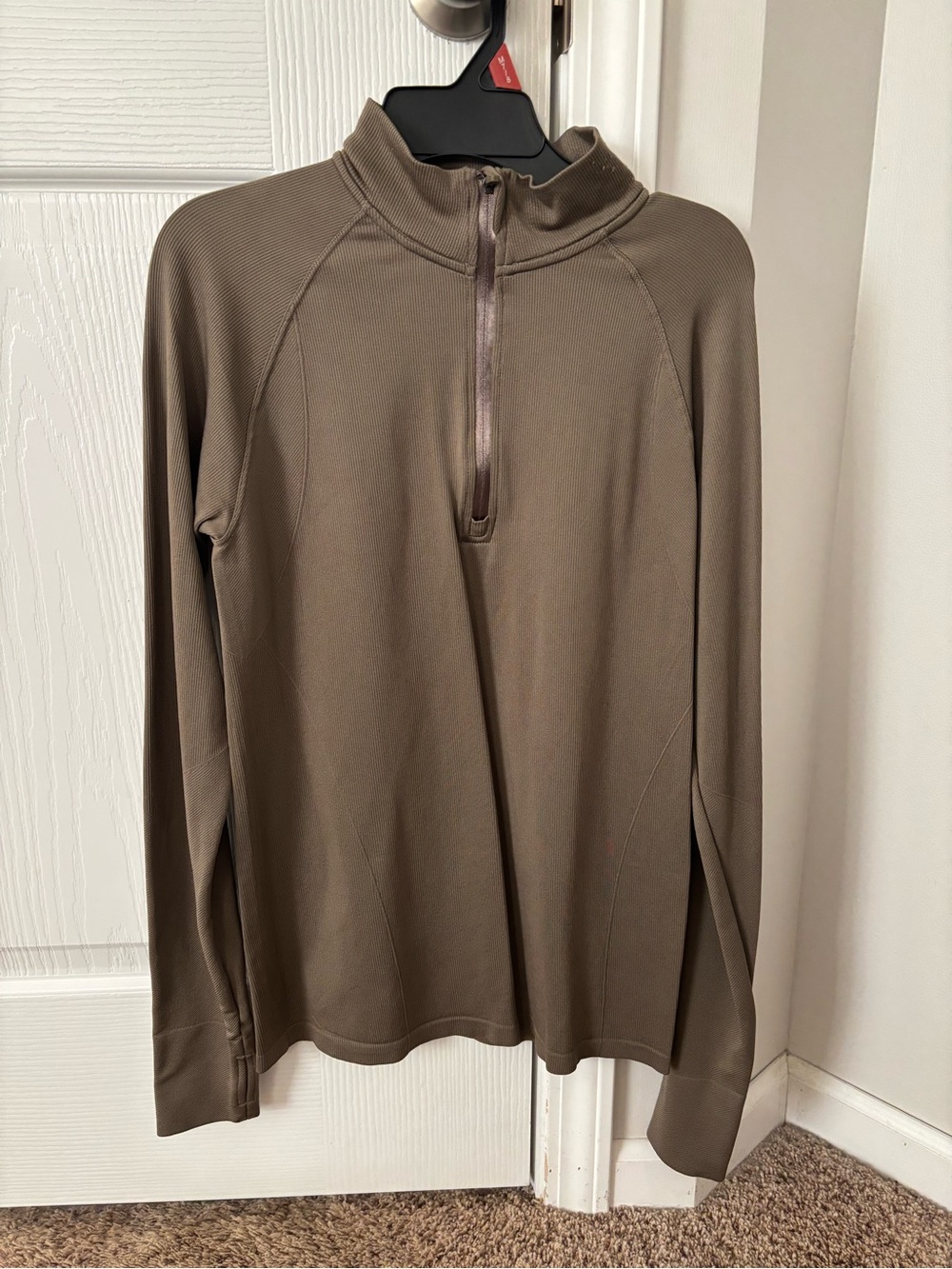 ZYIA Zip-Up Pullover Sweater - Taupe